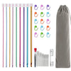 Multicolor Tunisian Afghan Crochet Hook Set (11 Sizes, 2–8 mm)