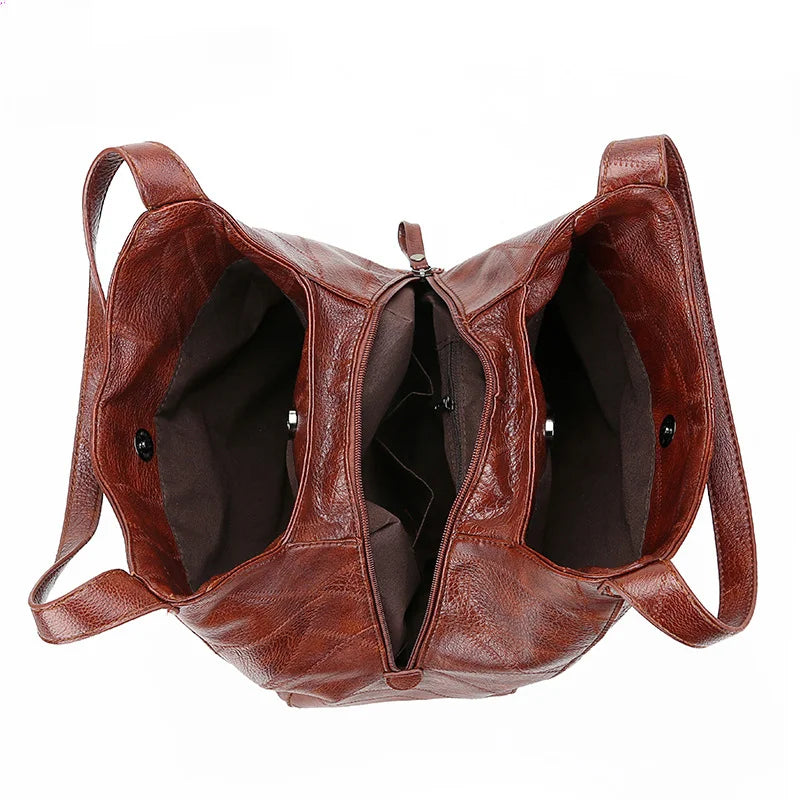 Bolso de Hombro Vintage de TPU Suave con Asas Dobles