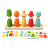 Wooden Color Sorting & Face Matching Toy for Toddlers