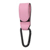Pink PU leather baby bag organizer and hook for a stroller