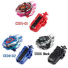 A collection of Beyblade Burst CX series metal fighting tops including the CX05-01 and CX06 Black.