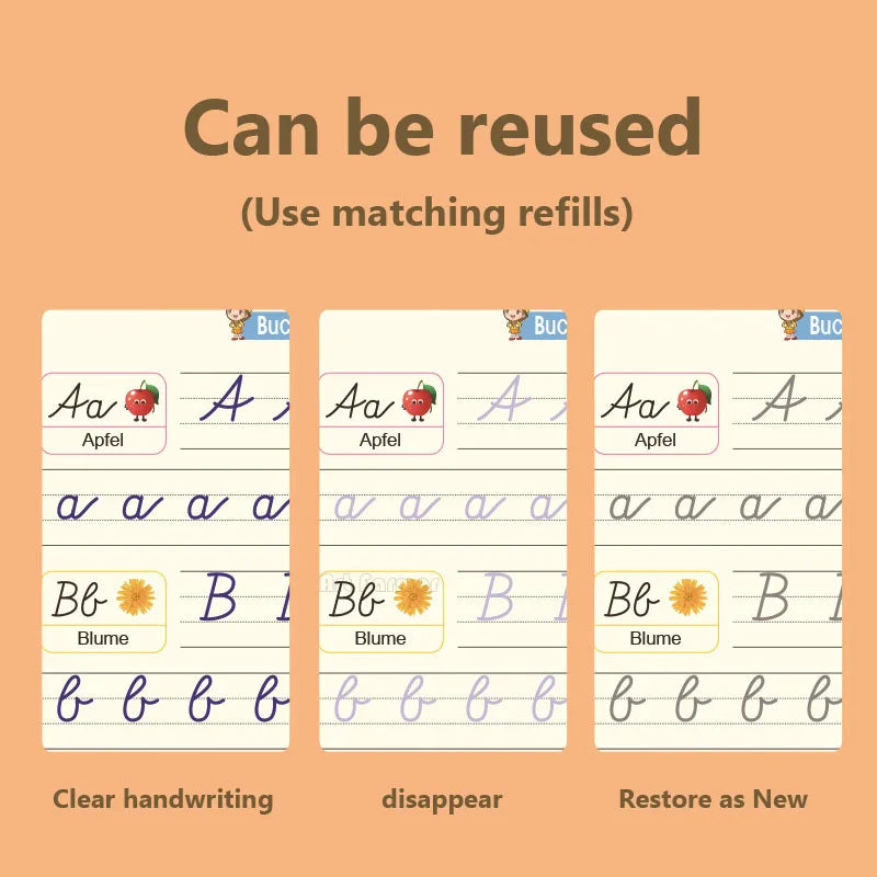 Cuaderno Reutilizable para Aprender Alemán para Niños