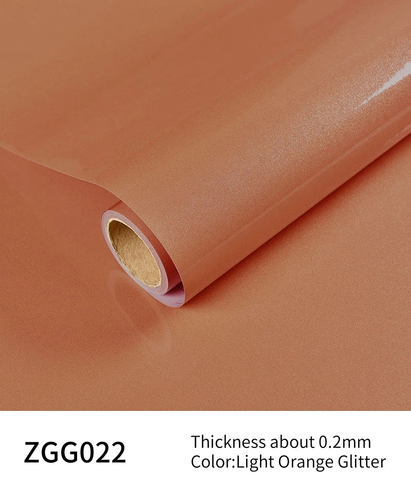 Roll of Light Orange Glitter peel-and-stick vinyl contact paper