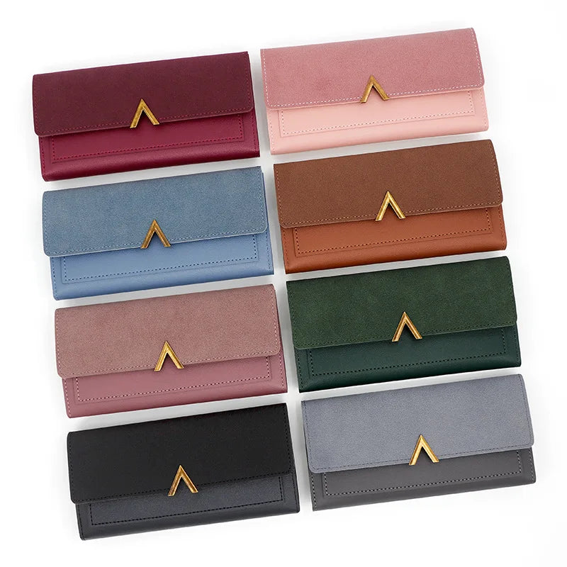 Women's Tri-Fold PU Leather Wallet with Coin Pocket