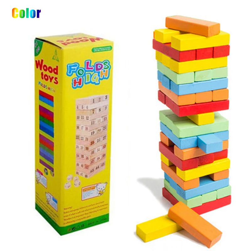 Colorful Wooden Balance Stacking Game for Family Fun
