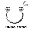 Polished Titanium Horseshoe Septum Ring