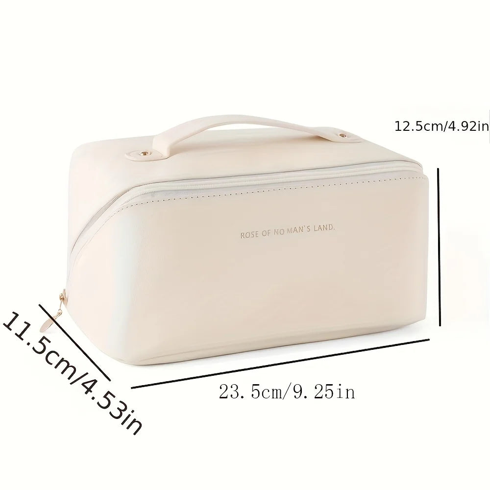 Travel Makeup Organizer Bag with Handle | Cosmetic Storage Case