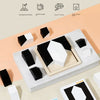 Wooden Geometric Shape Puzzle Blocks with Pattern Cards - Educational Logic Game for Kids