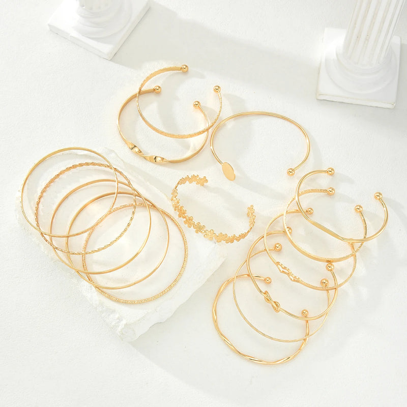 Bohemian Heart & Flower Bracelet Set