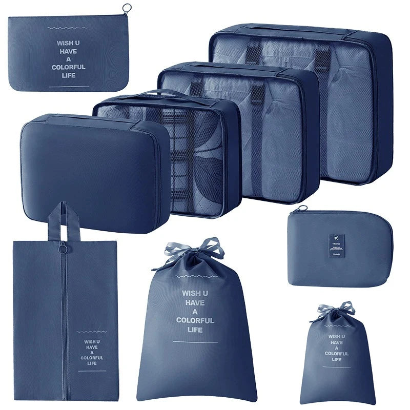 Mesh Travel Organizer Set with Shoe Bag