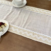 Handcrafted Macrame Lace Table Runner with Tassels – Beige