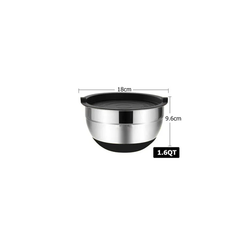 Stainless Steel Mixing Bowl Set with Lids