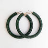 Rainbow Crystal Hoop Earrings