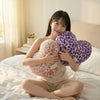 Leopard Print Heart-Shaped Plush Cushion