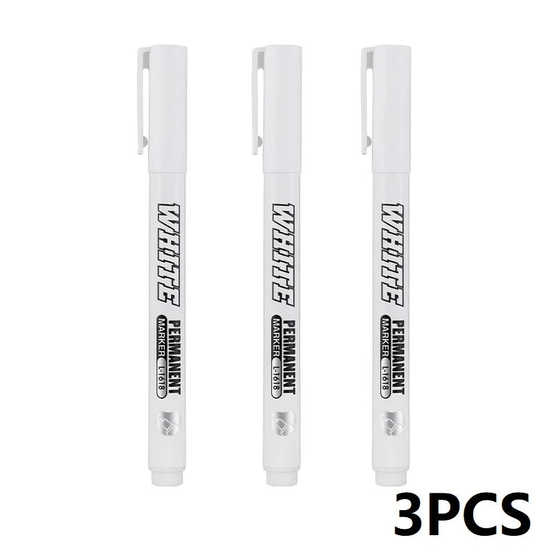 Waterproof White Paint Marker Pen – Permanent, 1mm Fine Tip