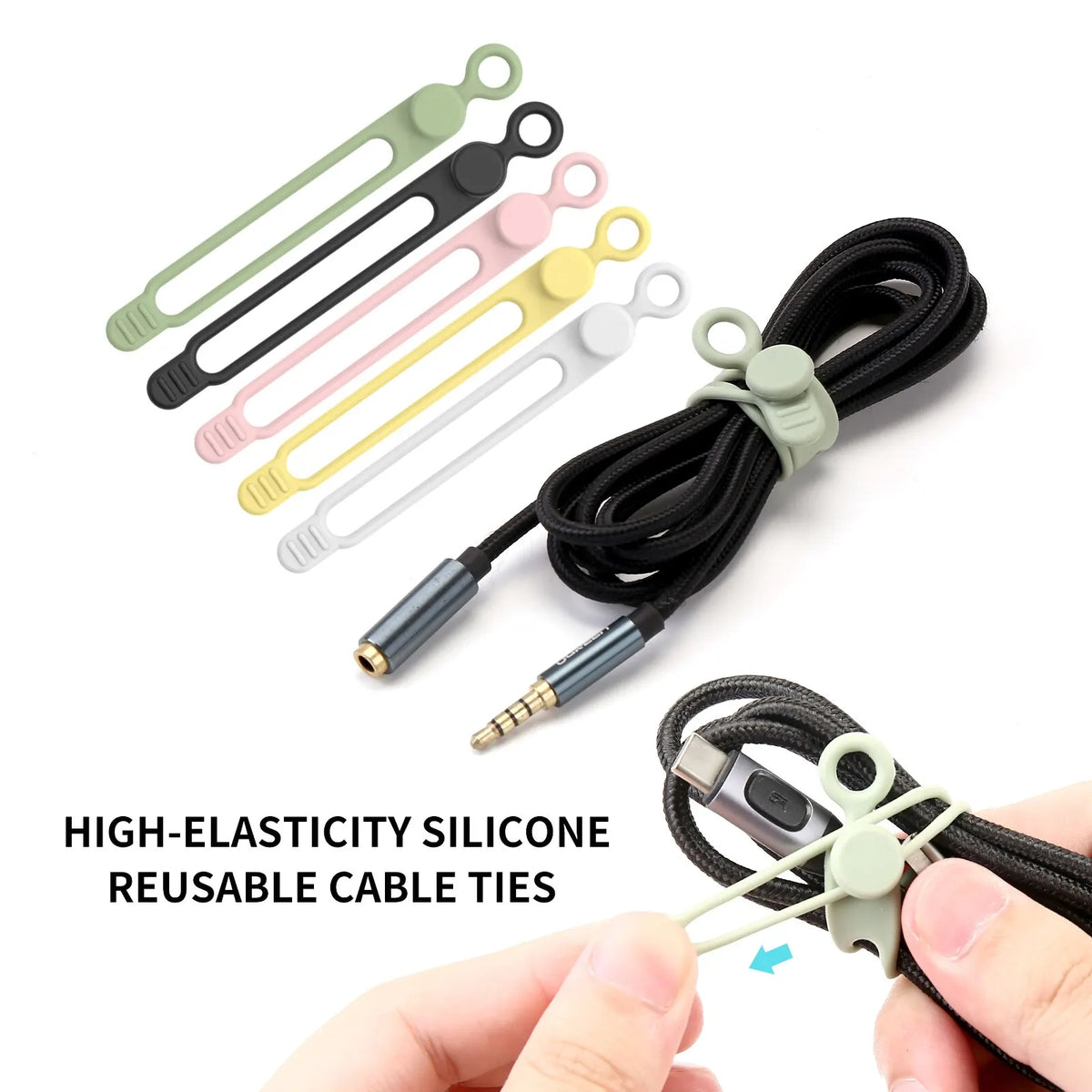 Reusable Silicone Cable Ties for Cord Organization