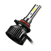 LED headlight bulb kit for Chevy Silverado 1500/2500 featuring a bright white light and a black housing.