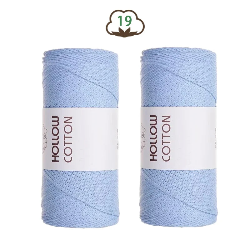 Soft Hollow Cotton Yarn for Knitting and Crochet
