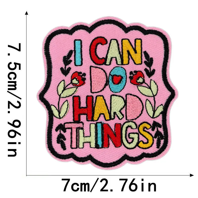 Embroidered Iron-On Patch with Cute Emblem Design