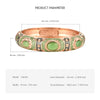 Enamel Bangle Bracelet with Rose Gold Plating