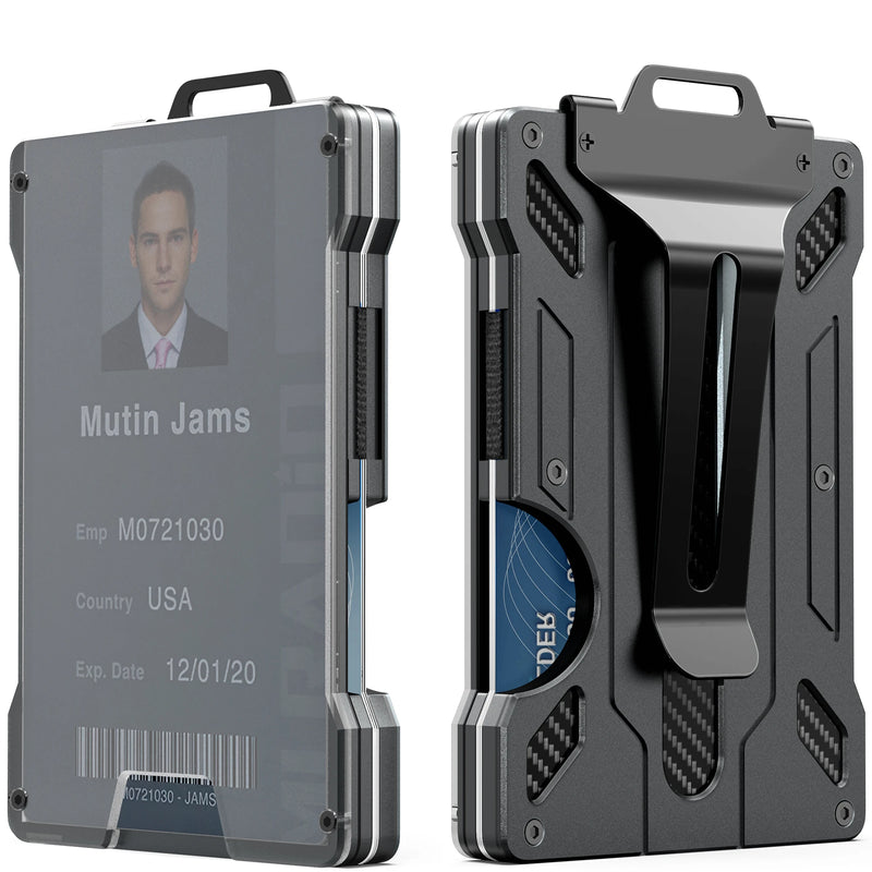Slim Aluminum RFID Wallet with Money Clip