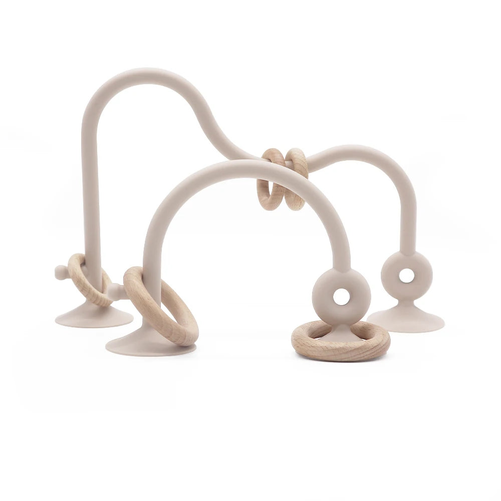 Wooden Ring Silicone Teether for Babies