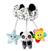 Soft Car Seat & Stroller Toy Set with Mirror, Crinkle, and Squeaky Sounds