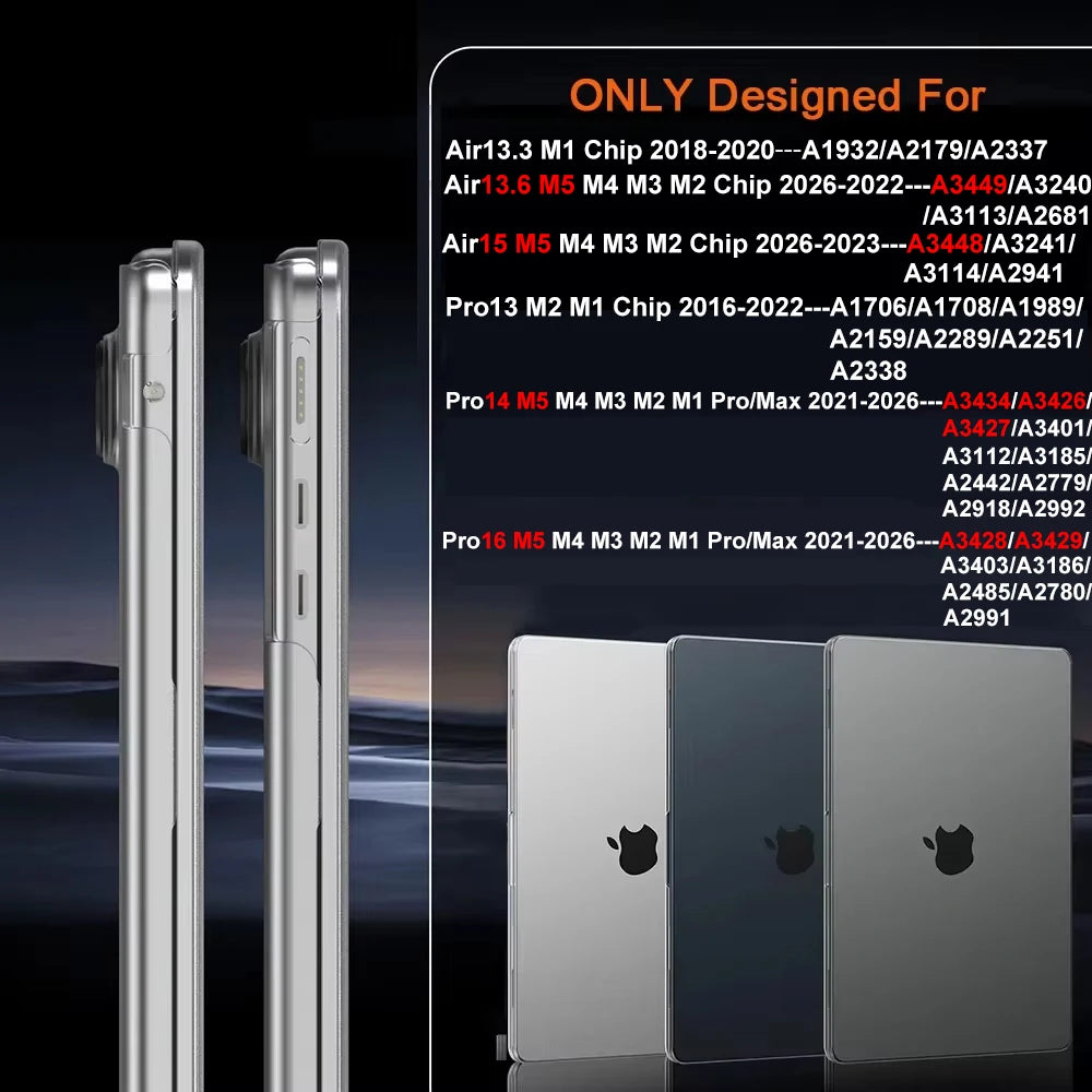 Ultra-Thin Matte Hard Shell Case for MacBook Air & Pro