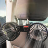 Dual-Head USB Car Fan with 360° Rotation