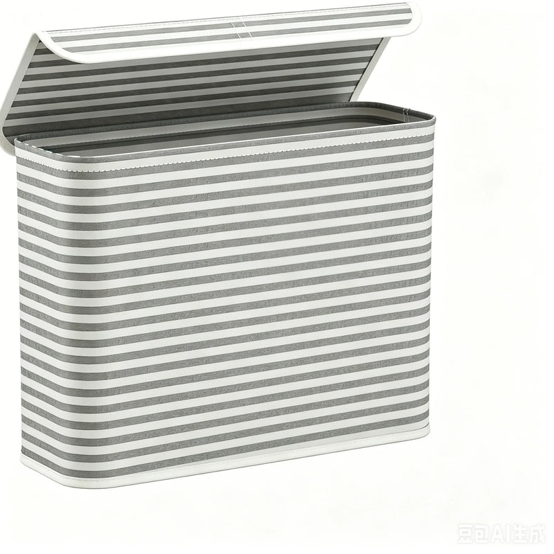 Panier de rangement en tissu pliable pour papier toilette avec couvercle