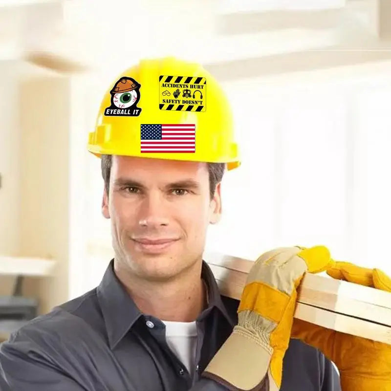 150er Hard-Hat-Aufkleber-Set für Bau & Handwerk