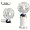 Compact USB Rechargeable Mini Fan with 6 Speeds and LED Light