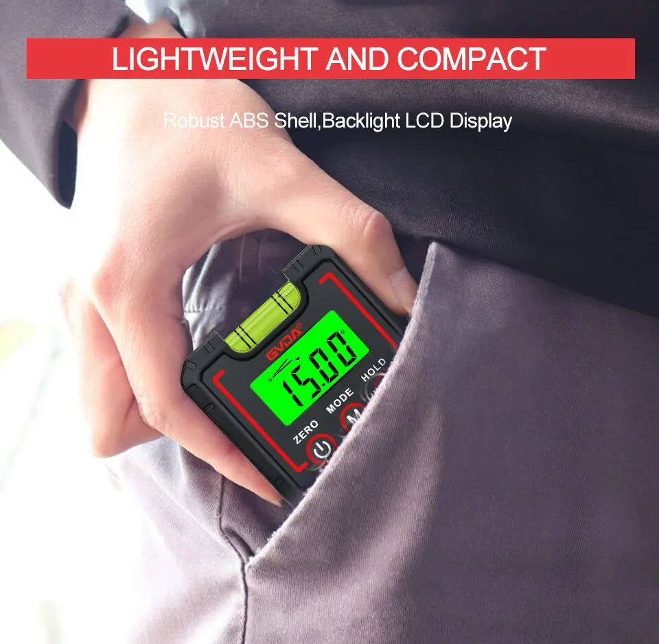 Digital Angle Gauge and Inclinometer with Magnetic Base