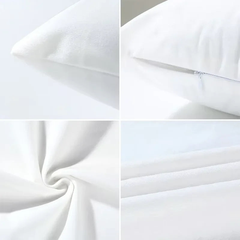 Close-up view of a white geometric gold dot pattern throw pillow cover fabric texture and detail