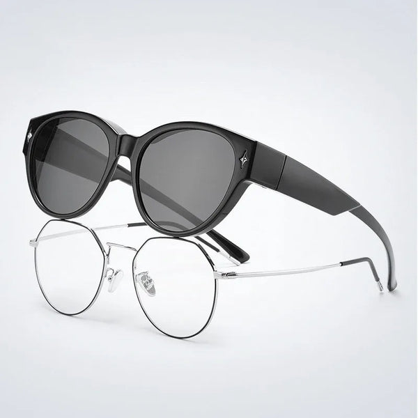 Oversized Cat-Eye Fit-Over Sunglasses