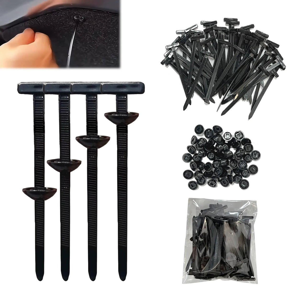 Reusable Nylon Cable Ties with Self-Locking Buckle
