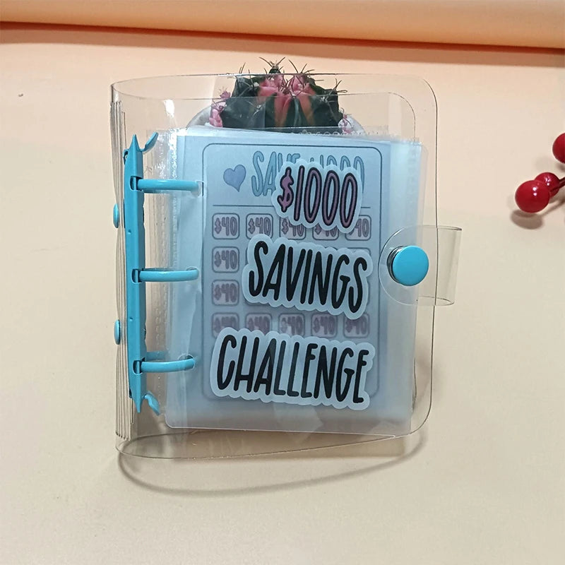 Compact Savings Challenge Binder with Envelopes