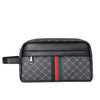 Men's PU Leather Clutch Wallet with Zipper Closure