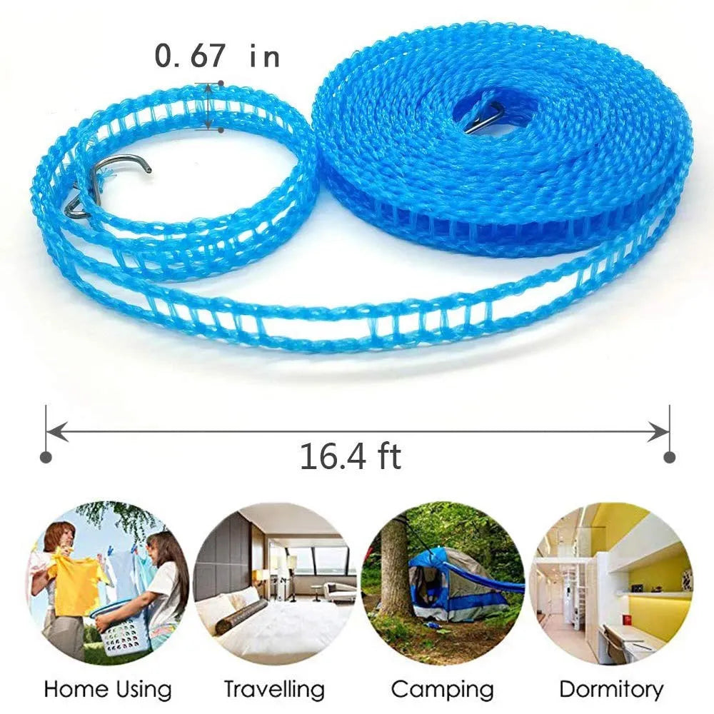 Portable Windproof Clothesline for Travel and Home