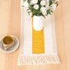 Boho Cotton Tassel Table Runner for Farmhouse & Wedding Decor