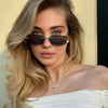 Rimless Rectangle Sunglasses with UV400 Protection
