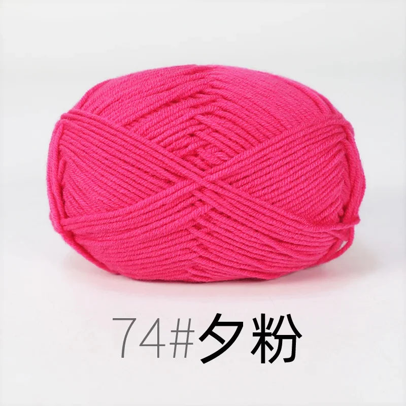 4-Ply Soft Cotton Blend Yarn for Knitting and Crochet