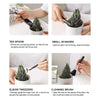 A set of gardening tools including tea spoons, small scissors, and elbow tweezers for plant care.