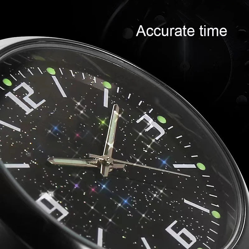 Mini Car Clock with Glow-In-The-Dark Dial and Air Vent Clip