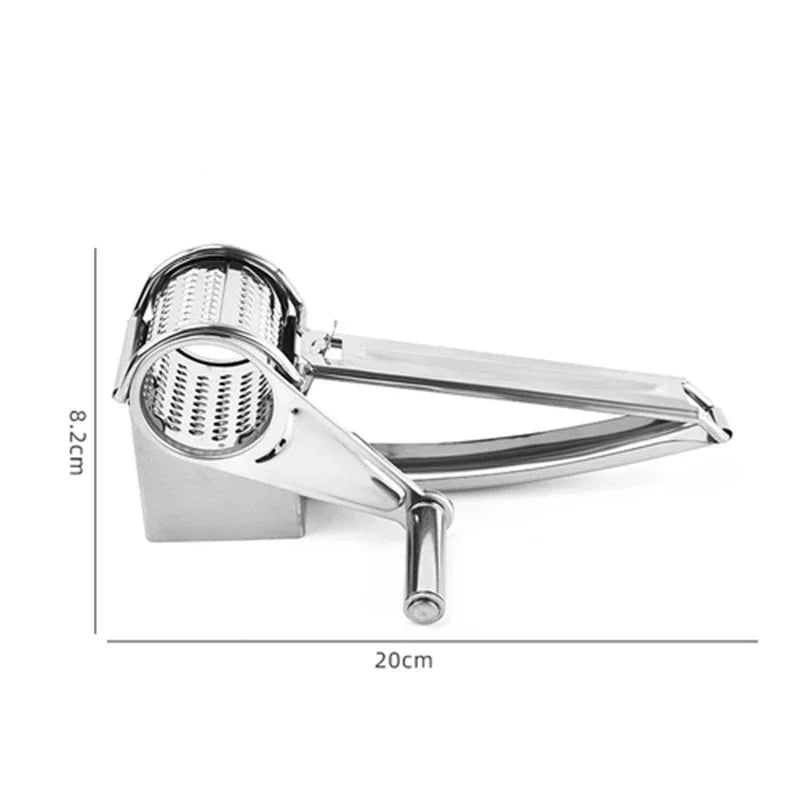 Manual Rotary Cheese Grater with Interchangeable Blades