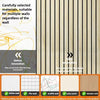 Before and after comparison of self-adhesive wood grain wallpaper installation on a wall.