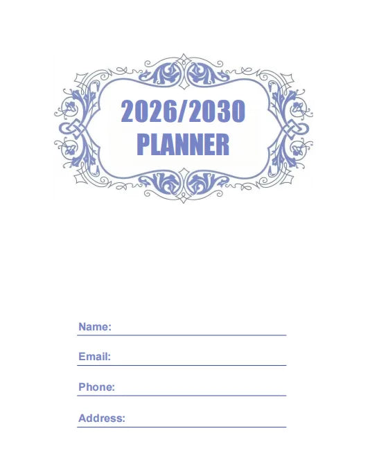5-Year Monthly Planner with Reading-Themed Cover, Lay-Flat Spiral Binding