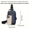 Oxford Sling Bag for Men with Zippered Phone Pocket