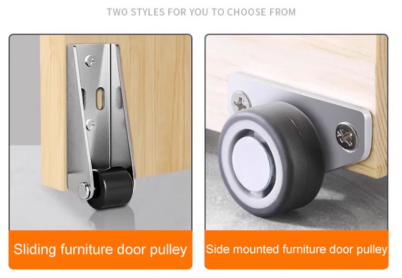 Quiet Rubber Drawer Casters for Furniture and Cabinets (Set of 4)