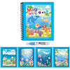 A colorful Magic Water Book with illustrations of sea creatures and plants, featuring invisible images that appear with a wat